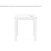 Square dining table made of solid wood Atalanti