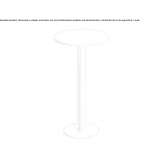 Round high table made of powder-coated steel Bonita