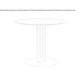 Round ash table Bonita
