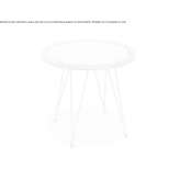 Round table made of powder-coated steel Anso