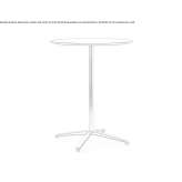 High table made of steel and wood with a 4-star base Roxton