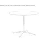 Round table in steel and wood with a 4-star base Roxton