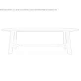Oval ash table Grimaud