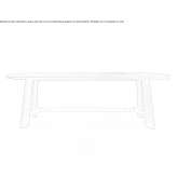 Oval table made of wood and onyx Orino