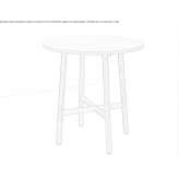 Round wooden high table Wesel