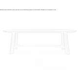 Oval table made of MDF and walnut Grimaud