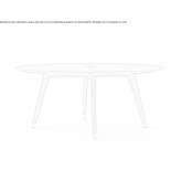 Round walnut table Suevres