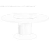Round table in marble and Calacatta wood Marston