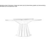 Wooden table with marble Lazy Susan Nevele