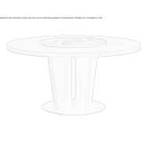 Round table in marble and wood veneer Camoapa