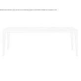 Rectangular table made of marble and wood Ketchum