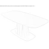 Rectangular table made of veneer and walnut wood Nevele