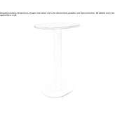 Oval high table made of steel and wood Latour