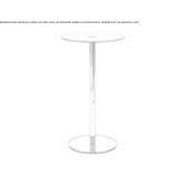 Round high table made of metal and glass Tabua