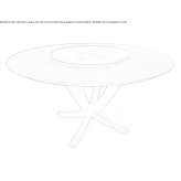 Wooden table with marble Lazy Susan Quitupan