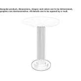 Round marble contract table Newville
