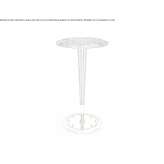 Round ebony high table Langau