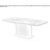 Rectangular table made of marble and wood Momence