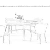 Round wooden table with Lazy Susan Karad