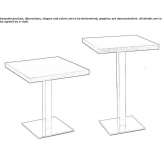 Square laminate table Bunnell