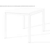 Square table made of steel and wood Uzhgorod