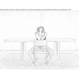 Rectangular wooden table Lambari