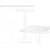 Square high table Fulbourn