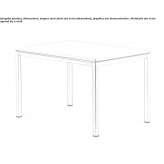 Table made of steel and wood Kaulille