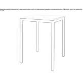 High table made of steel and wood Kaulille