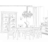 Extendable table made of solid wood Gallus