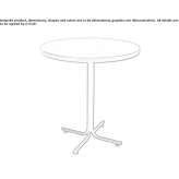 Round table made of steel and wood Danvers