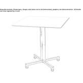 Square table made of steel and wood Meziad