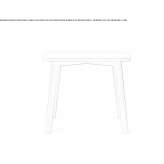 Square beech table Linthal