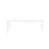 Rectangular table with Corian® top and wooden legs Ramsey