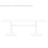 Rectangular table made of wooden veneer Limon