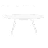Round walnut table Turobin