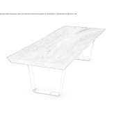 Suar wood table and black painted steel frame Arcola