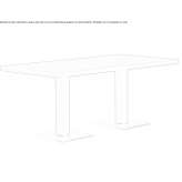 Rectangular wooden dining table Bechet
