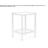 Square high table Coloso