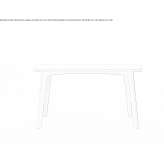 Rectangular beech table Linthal