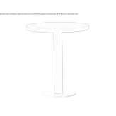 Round wooden high table Bechet