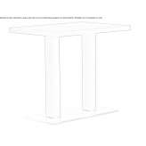 Rectangular wooden high table Bechet