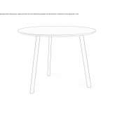 Round wooden table Gailitz