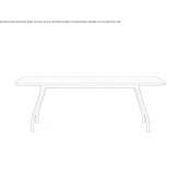 Rectangular walnut table Turobin