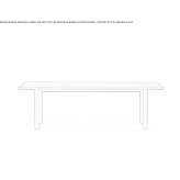 Rectangular oak table Nassogne