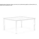 Square contract table Coloso