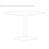 Square table made of solid wood Bechet