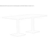 Rectangular table made of solid wood Bechet