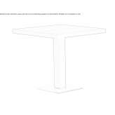 Square wooden table Bechet