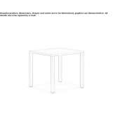 Square wooden contract table Coloso